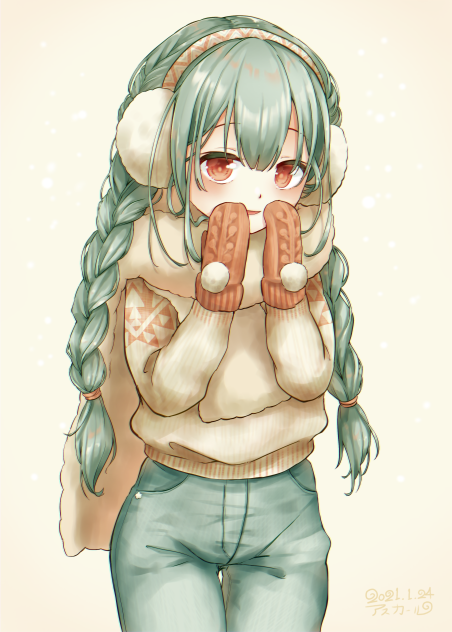 三つ編みの女の子