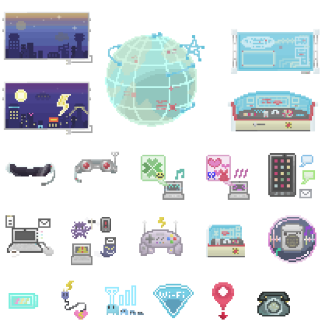 サイバー素材(ドット絵)