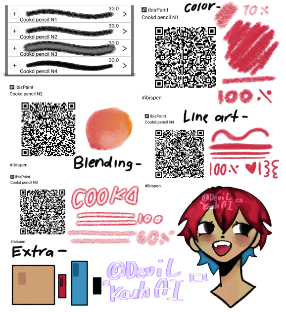 Fluffy pencil brushes.