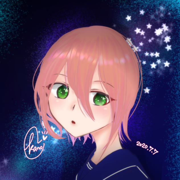 久々の指描き-girl-