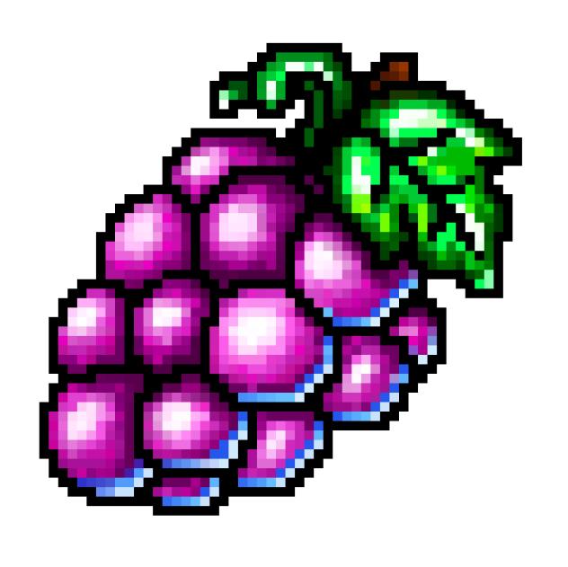 grapes pixel sticker 2