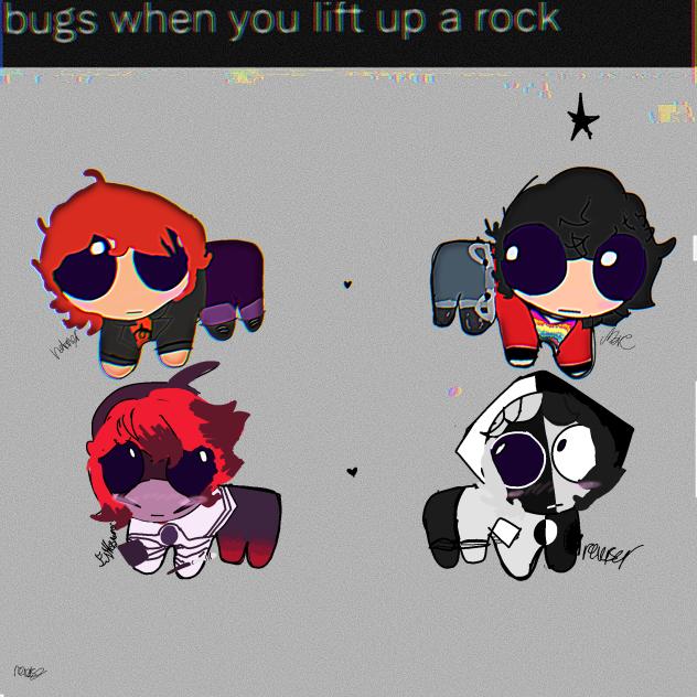 Bugs when u lift up a rock