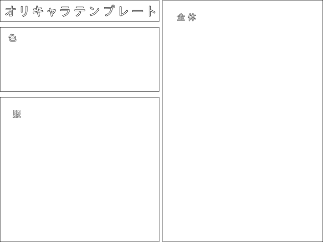 オリキャラテンプレート！