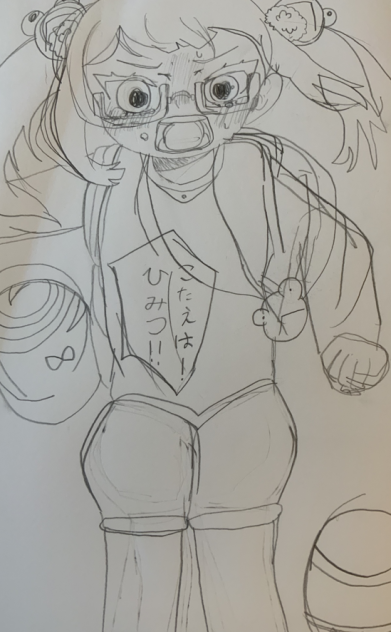 リンリンちゃんかくのがんばってます