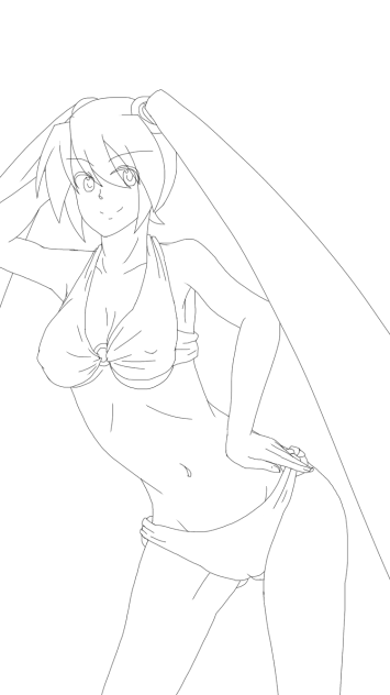 セクシーミクさん 線画