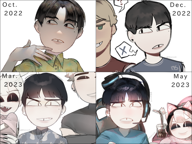 Drawing Frank over the months