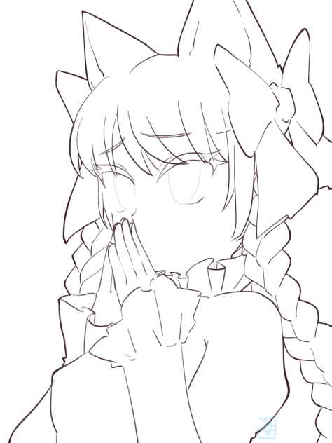 きゅんきゅんお燐　線画