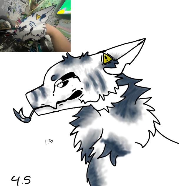 I drew one of my dragon puppets - ibisPaint