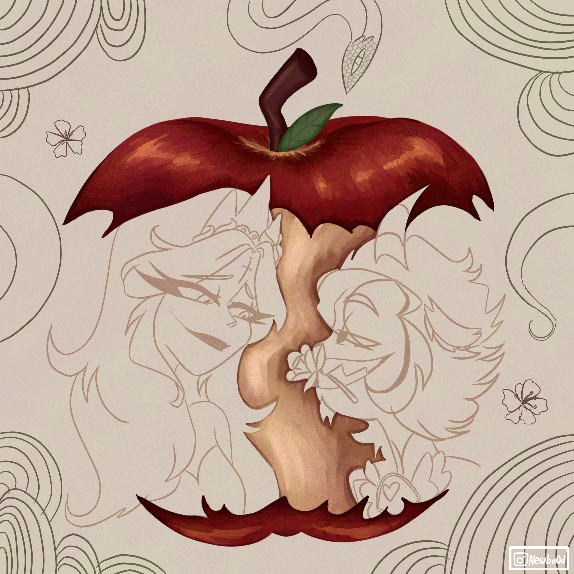 is it an apple oh two faces - ibisPaint