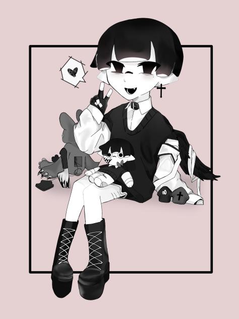 🖤 ̖́-