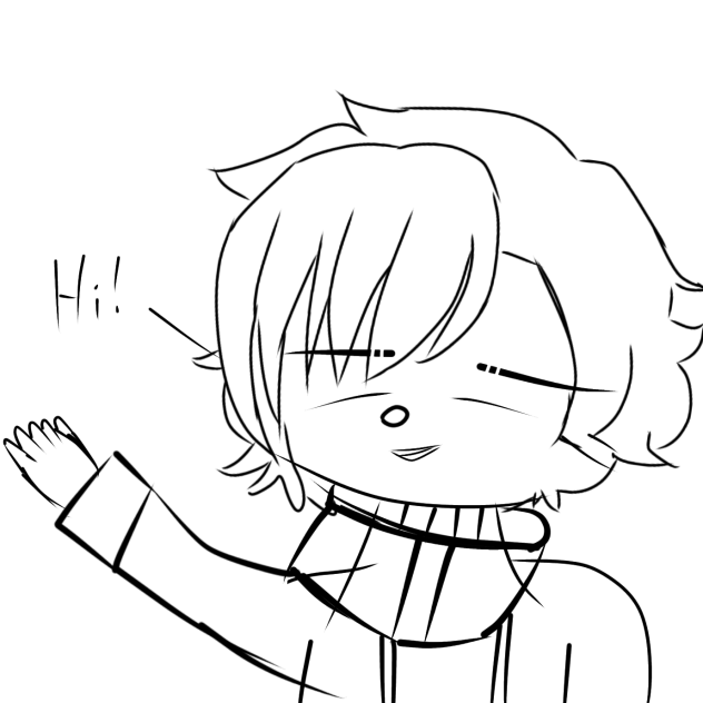My bff's oc sketch coloring page