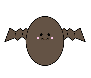 はじめてコウモリのイラストを描いてみました