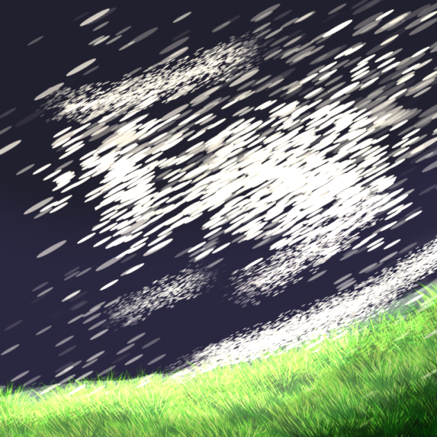 The stars in with the grass