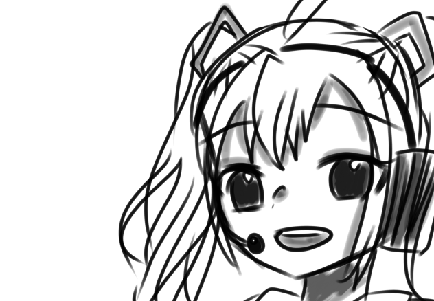 初音ミクをかいていく！！