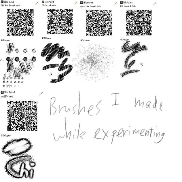 brushes I made while experimenting - ibisPaint