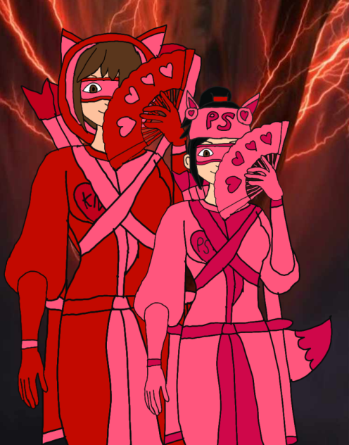 Kitsune Ninja & Pink Suzume Powerful