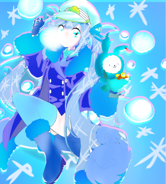 雪ミク！色塗り〜