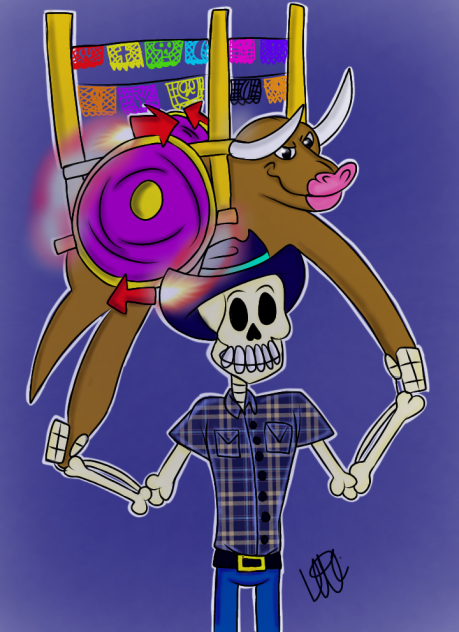 torito día de muertos 🧡🧡💀💛💛