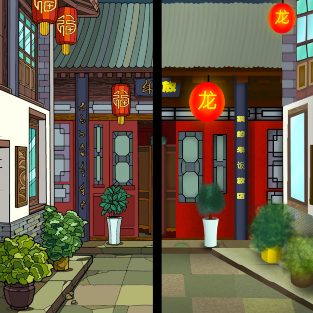 Chinese restaurant. Noob vs pro