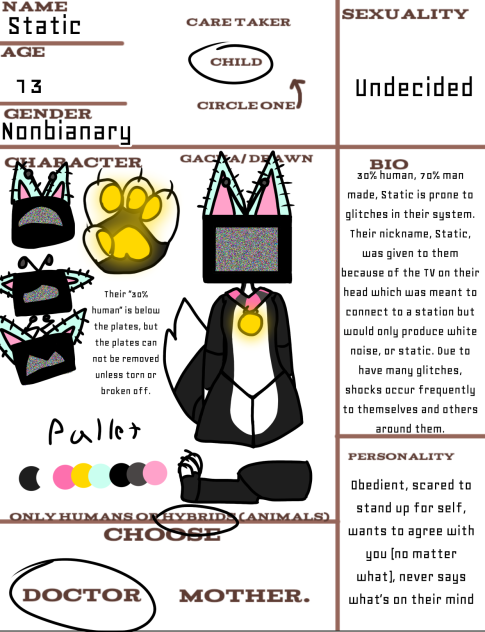 Char sheet for Fate Has It’s Eyes on You