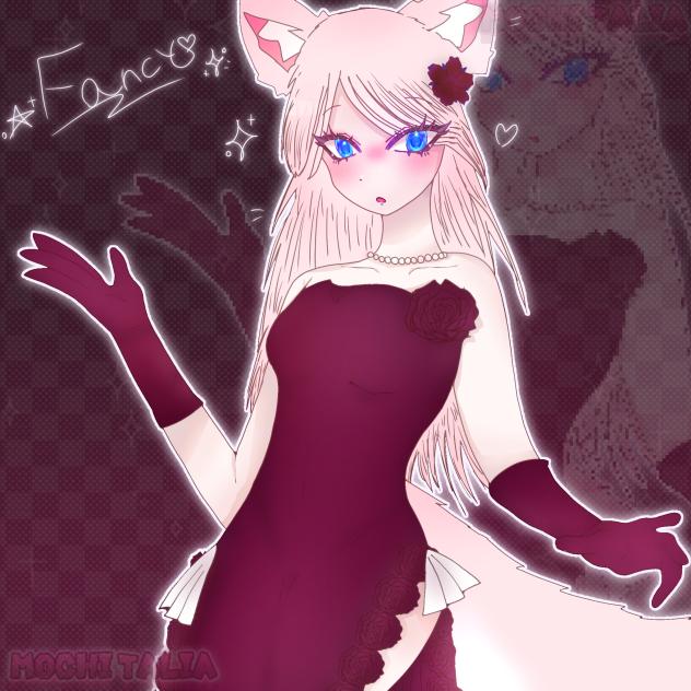 Mochi + Fancy Dress =❓❓❓ ~🪭👗❤✨!!