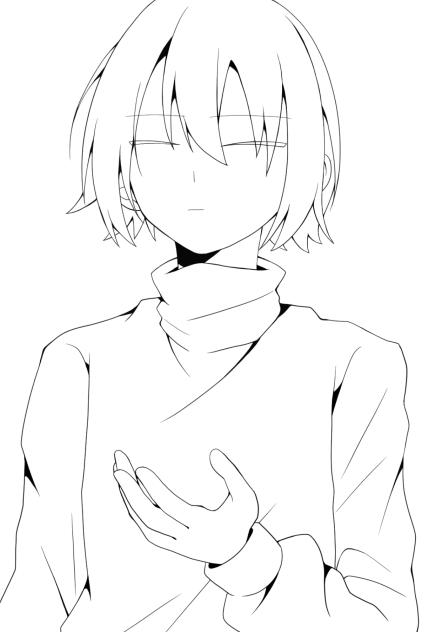 フリスク　線画