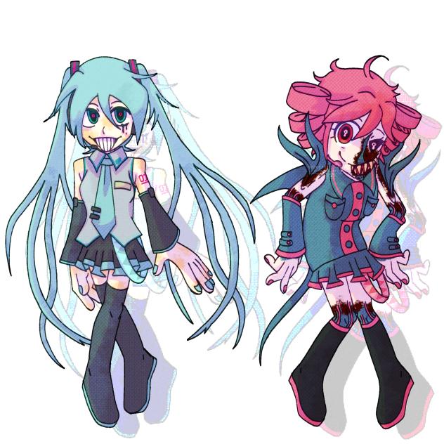 Dem & Hido as Miku & Teto