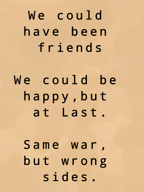 Day 9- We could've been friends