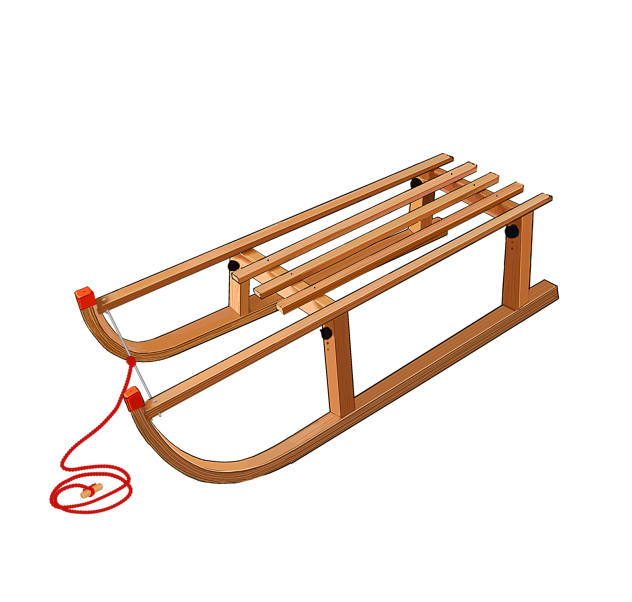 Wooden sled