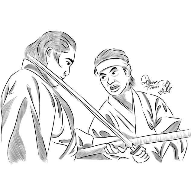 Samurai Duel - LineInkTober