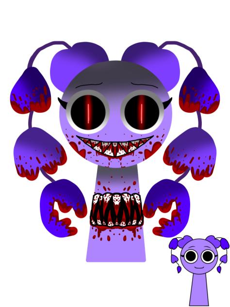 My sprunki oc ,TW;blood,horror