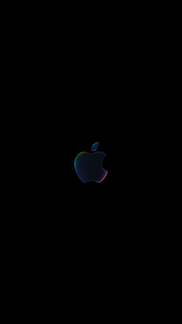 Black Apple Logo With Surround Lighting