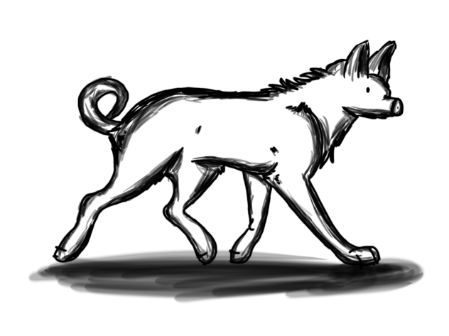 Oreo the pig wolf hybrid