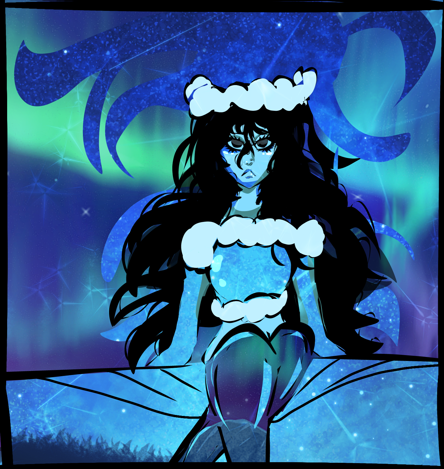 cold but pretty night - ibisPaint