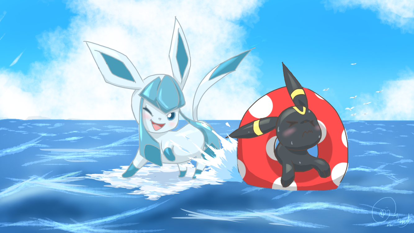 グレイシアとブラッキー - ibisPaint