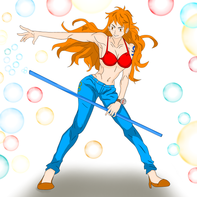 ONE PIECE NAMI ART BY xRED HAWKx