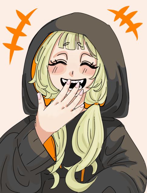 フード被った女の子