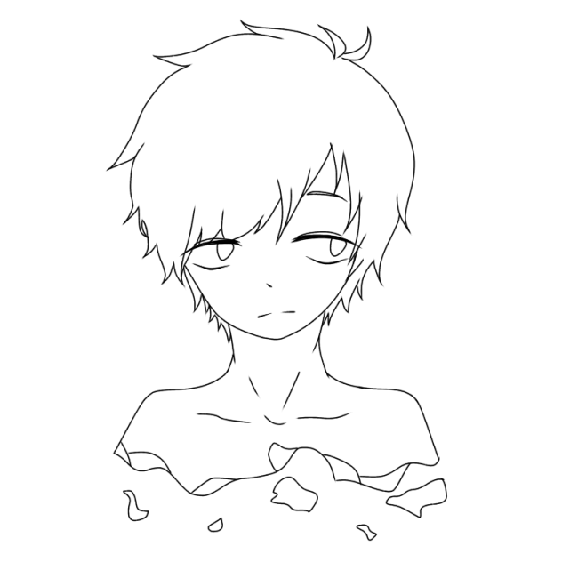 【線画】ぽろぽろ