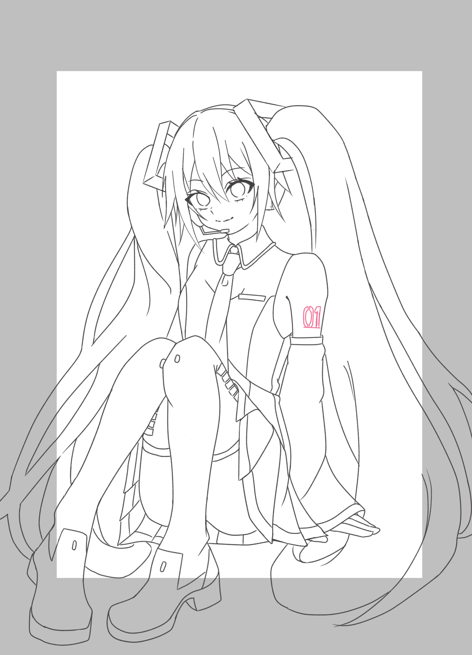 あなたのために 線画 使ってください🥺 - ibisPaint