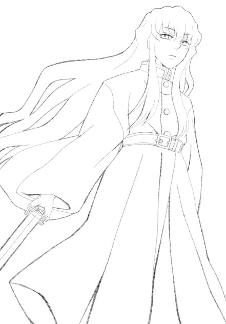 時透無一郎　線画