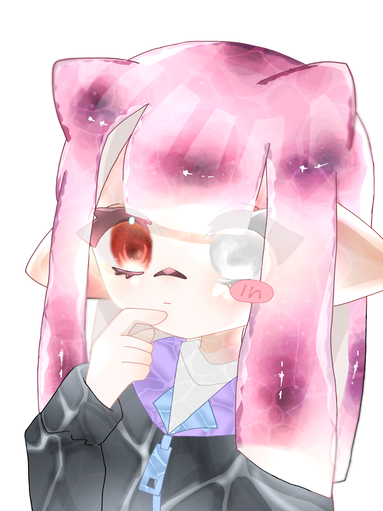 ホ*ビ様 手描きイラスト　ピンク 手描きイラスト オリジナル 創作 原画 春 桜 ピンク 着物 ボンネット