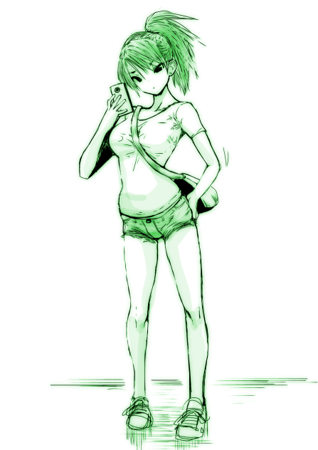 スレンダー編みこみポニテ