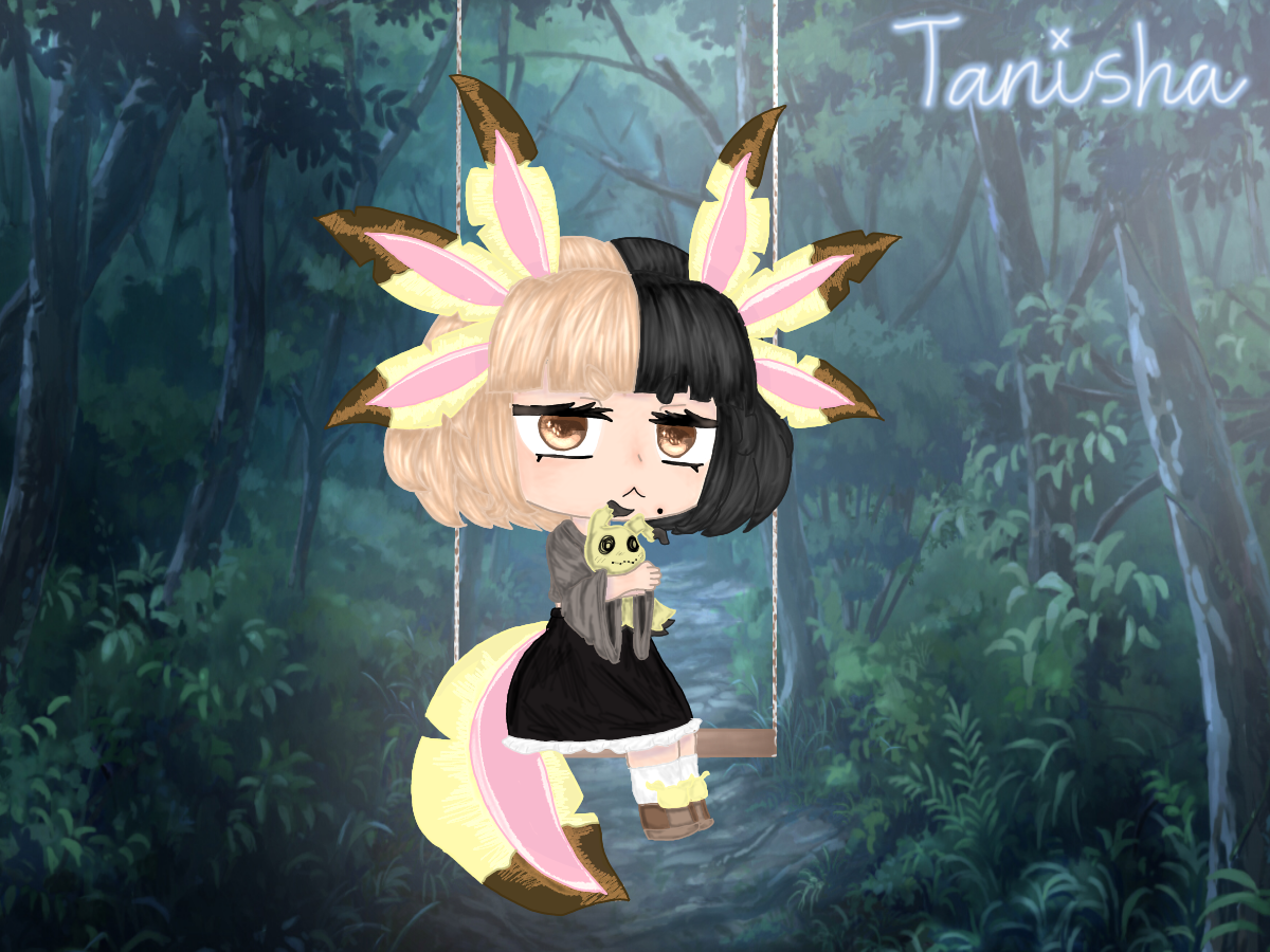 Lily on a swing - ibisPaint