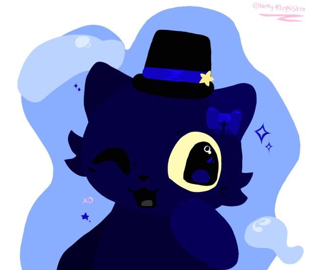 🐱⚫🎀🔵🎩