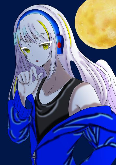 月下に輝く天使