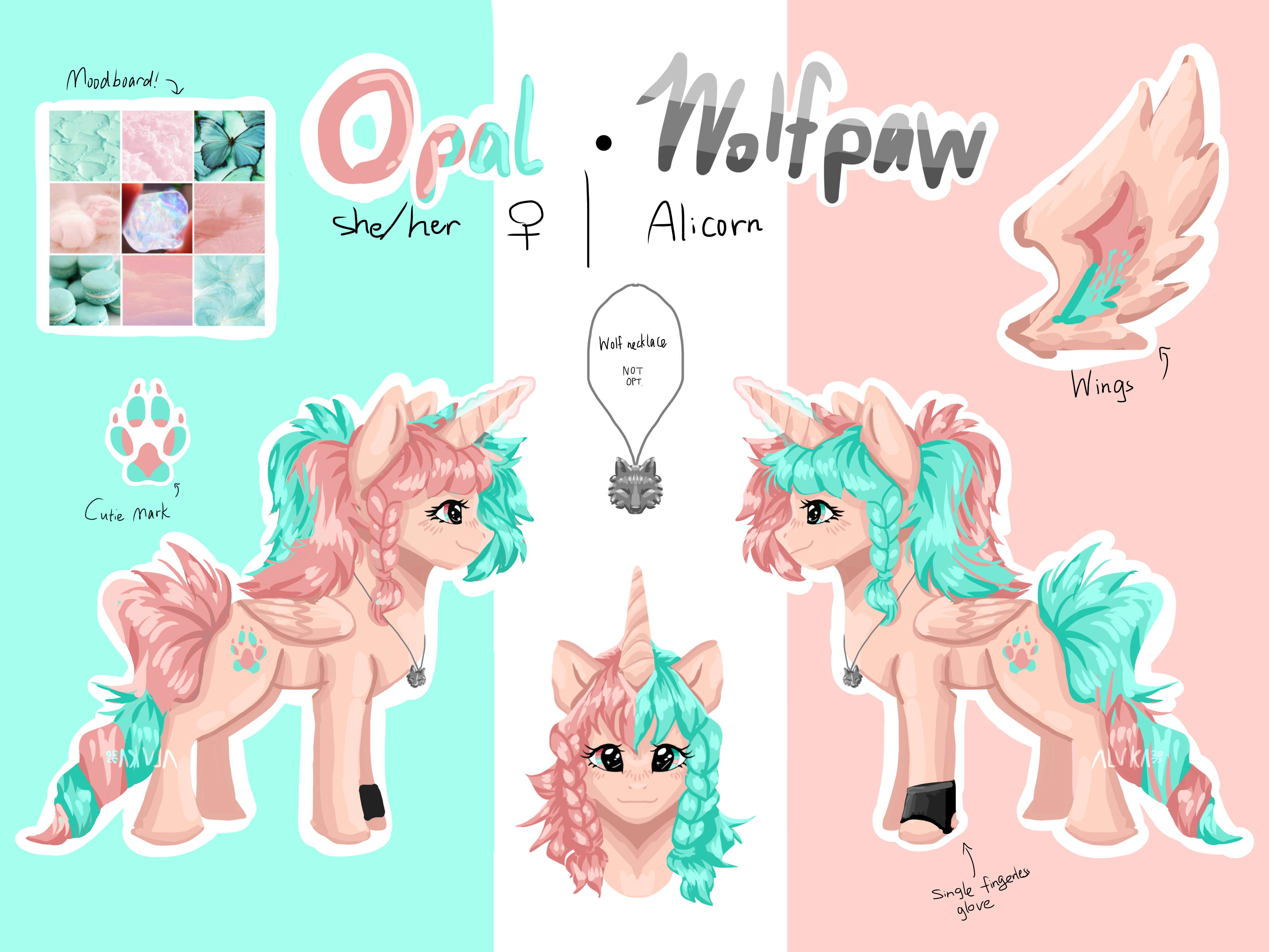 Opal Wolfpaw reference sheet - ibisPaint