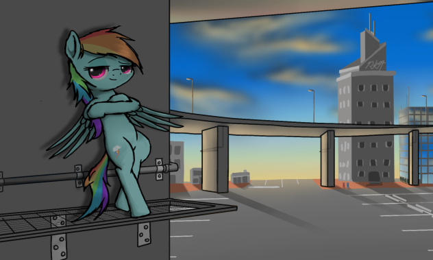 [MLP] rainbowdash & city