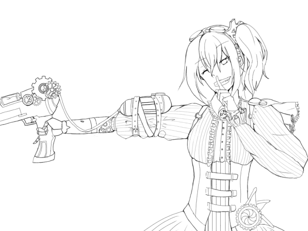 スチームパンク 線画