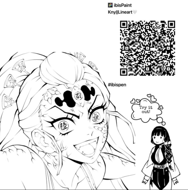 Brush lineart for manga or draw