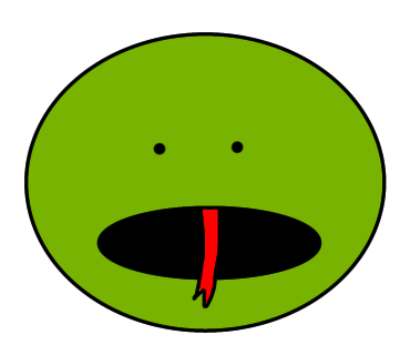 ヘビのイラストを描きました(描画ツール使用)